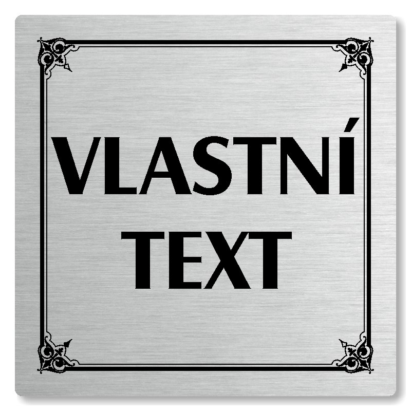 Váš text, 100x100mm, stříbrná, Nebraska